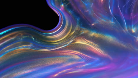 vibrant iridescent luminous abstract waves