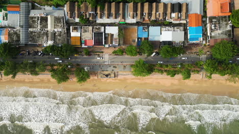 Aerial-Birds-Eye-Top-View-Of-Main-Street-Krabi