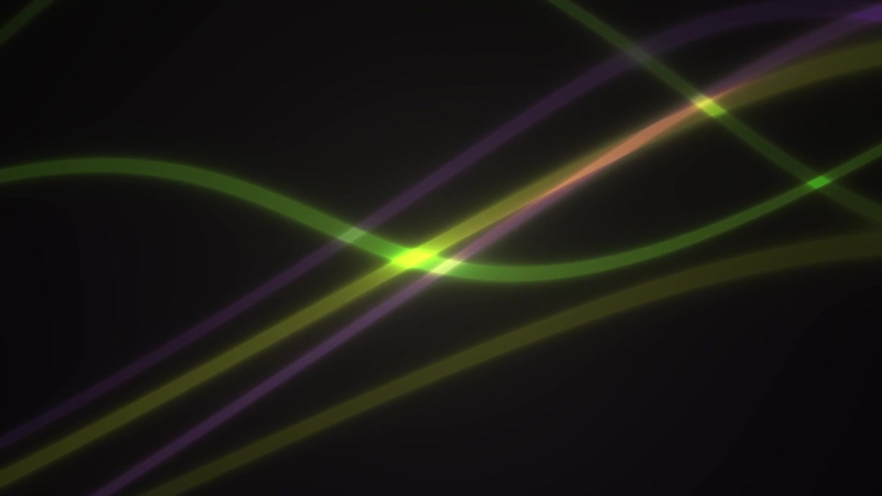 Dynamic Abstract Glowing Lines Intersecting on Dark Background