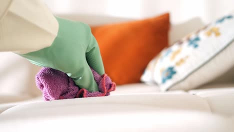 cleaning a sofa