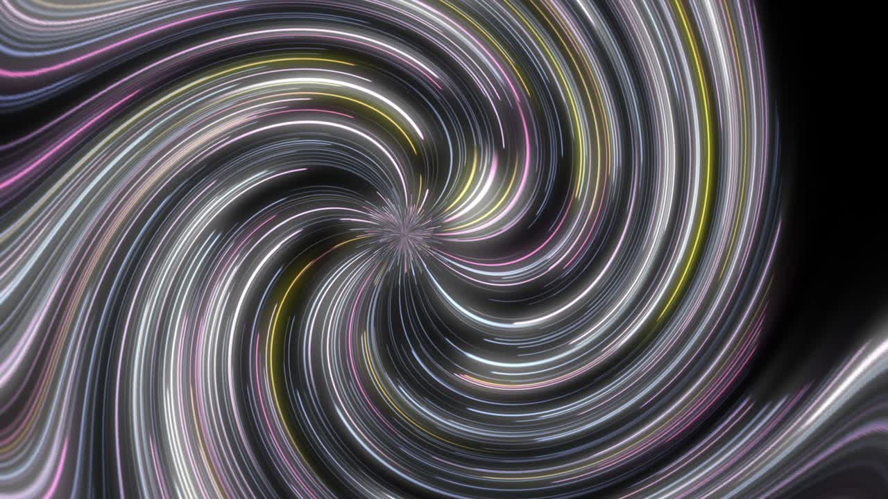 추상적인 다채로운 배경은 4k 비디오에서 큰 소용돌이를 형성합니다.