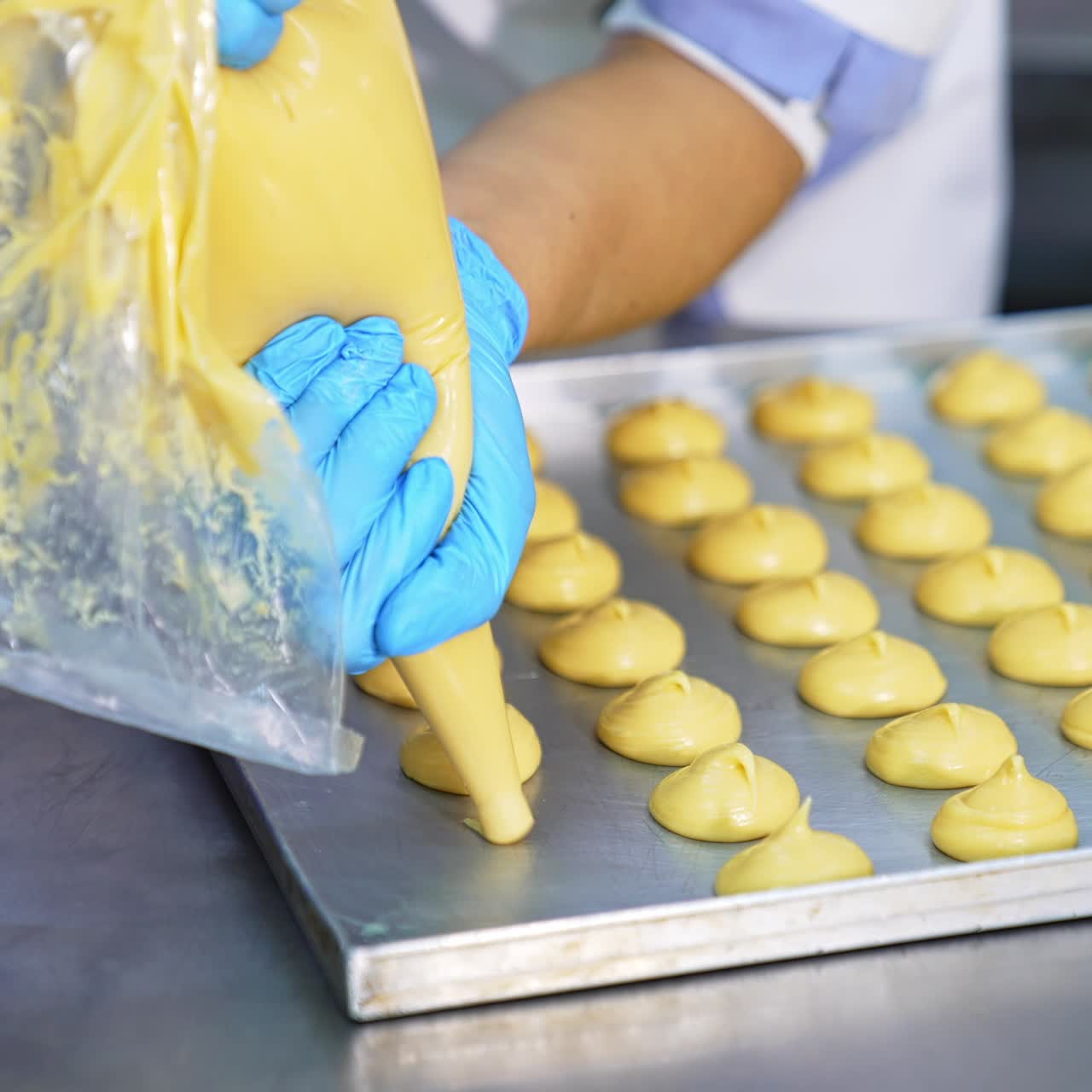 Sweet delicious bakery making deserts. Baking pastry cake cooking