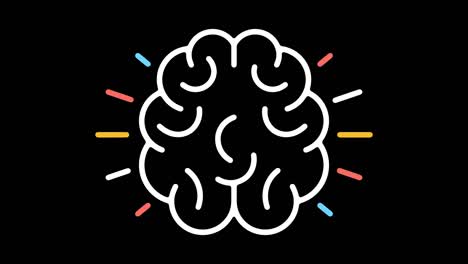 brainstorming techniques line icon animation with alpha