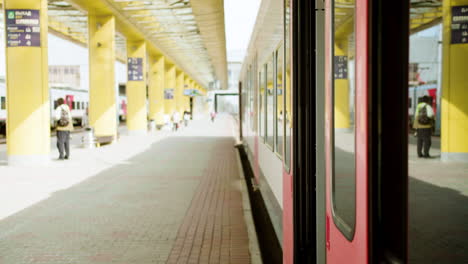 friends traveling by train