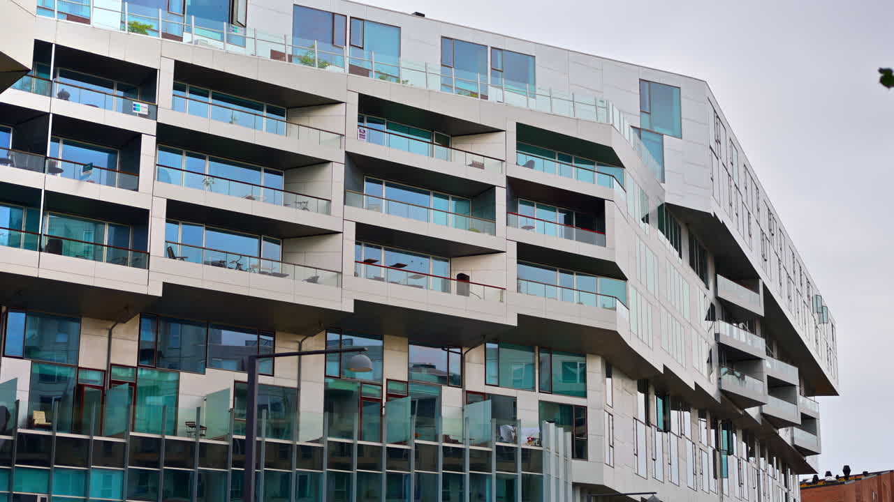 View of the 8 House housing complex in Orestad, Copenhagen, Denmark