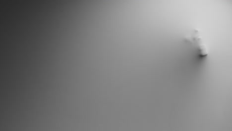 a creepy silhouette of a woman appears from the white surface