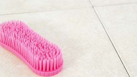 Pink-cleaning-brush