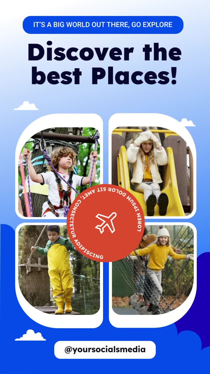 Kids Having Fun on Outdoor Playground and Rope Course