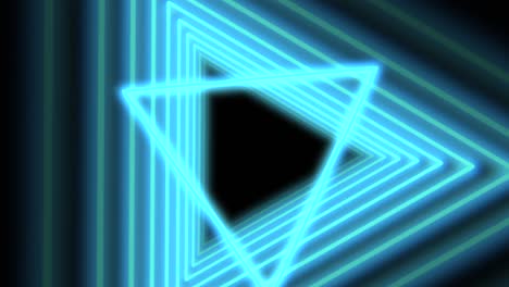 fondo abstracto con triángulos de luz de neón, bucle sin costuras.