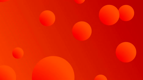 animation of 3d balls moving against red background