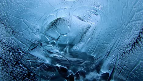 an intricate dance of frost and water: capturing the unique patterns formed by ice and moisture in a cold environment