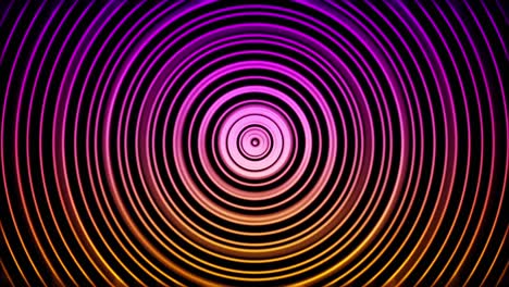 espiral hipnótica abstracta de colores. animación. círculos psicodélicos pulsantes con centro. círculos hipnotizantes de colores. fondo ondulado circular para el fondo musical