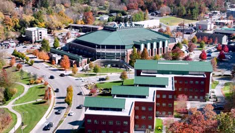 holmes convocation center at appalachian state university in boone nc in fall