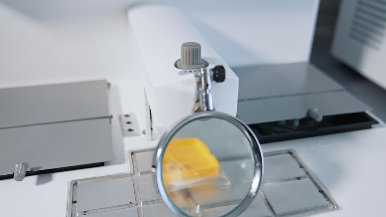 Scientist checking qulity of sample. Tube with collection samples for research virus in laboratory at hospital