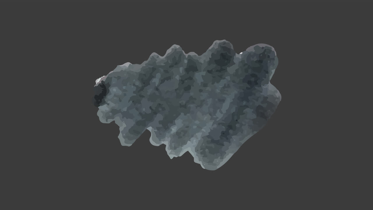 Abstract Dark Grey Watercolor Smudge