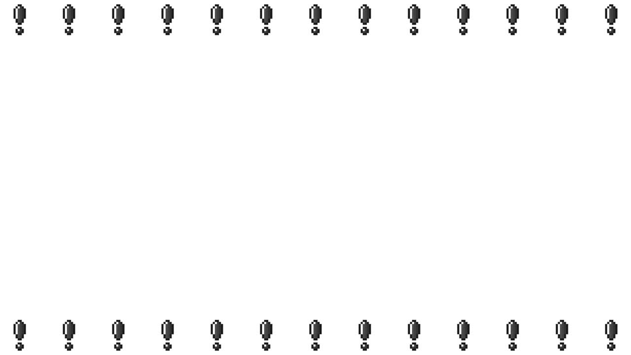 Pixel Art Mini Exclamation mark Frame Animated Overlay 1080p Transparent 30 fps (6).mov