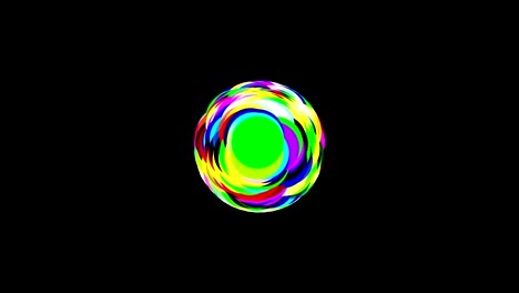 bola giratoria y cambiante de color - animación de bucle abstracto