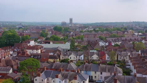 nice aerial over the city of canterbury and cathedral kent united kingdom england 1