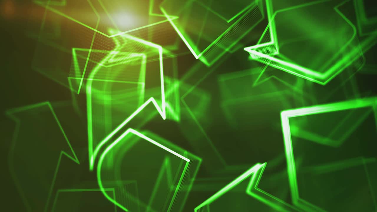 concepto de bucle rotativo del símbolo de reciclaje de residuos electrónicos y electrónicos