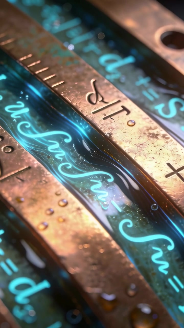 Vertical video: Shifting camera showing brass strips with teal gel in macro studio, exposing ticks
