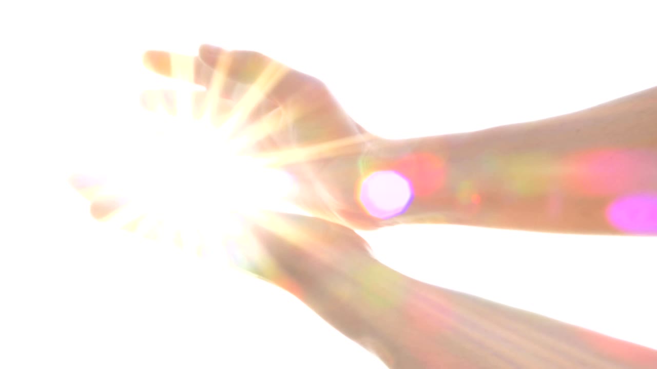 기도하는 손, 빛, 축복, 신, 천사