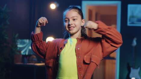 Little-girl-taking-part-in-trends-by-sharing-content-of-her-performing-viral-choreography