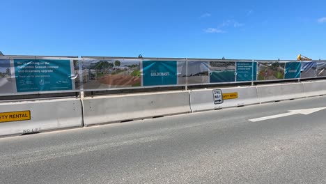 construction site with passing car at currumbin beach