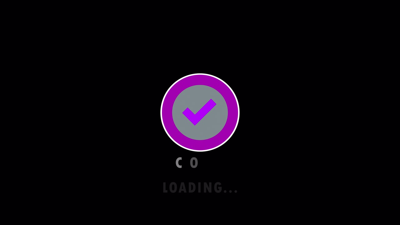 Loading Animation with Progress Bar and Completed Checkmark