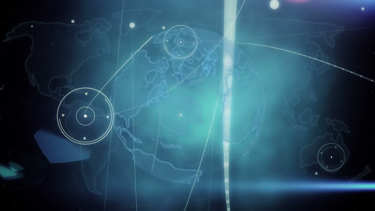 Animation of globe of network of connections