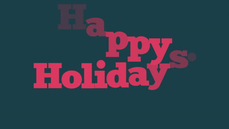 happy holidays festive red text on blue background sends season's greetings