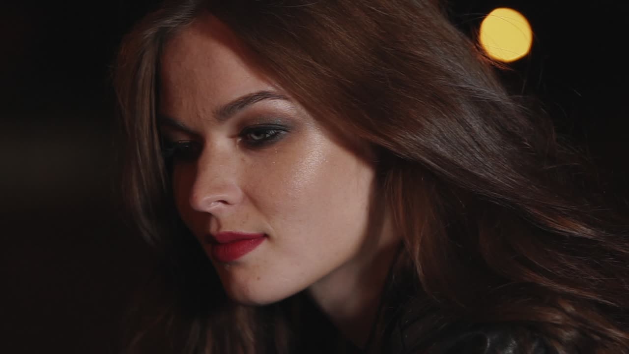 Woman Portrait in the Dark