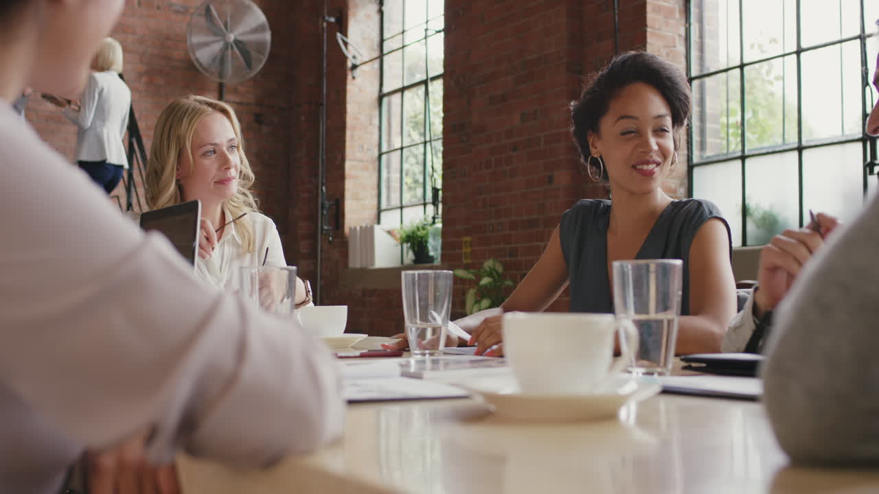 Meeting, planning and strategy with a team
