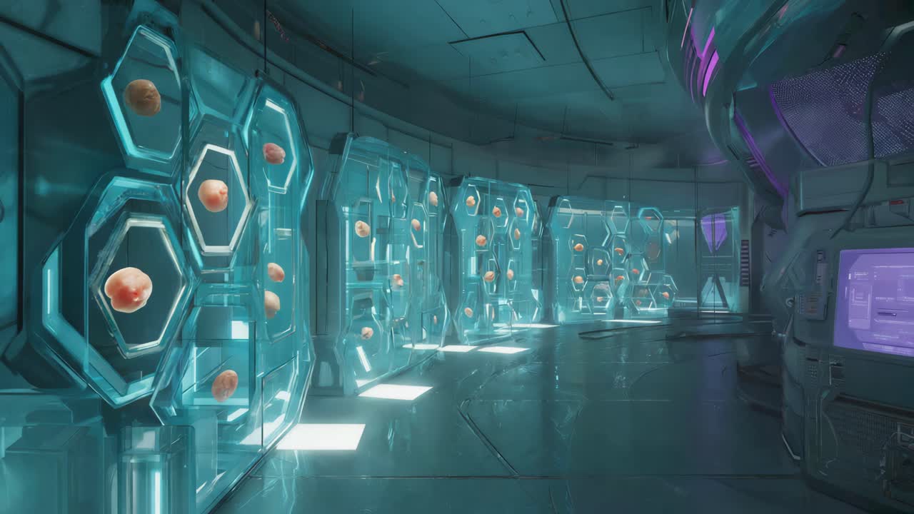 Laboratorio di clonazione futuristico