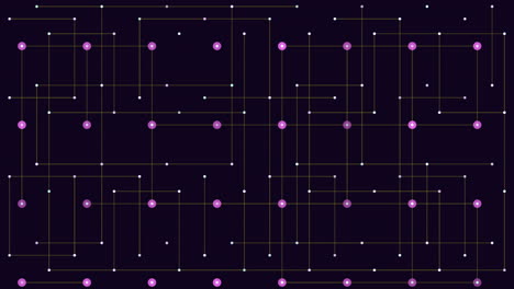 connected dots pattern with flash light on black gradient