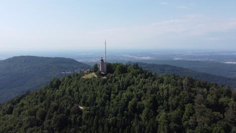 Cinematic-4K-clip-over-the-mountain-area-and-the-Black-Forest-in-Baden-Baden,-Germany