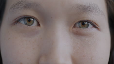 close-up of a young person's eyes