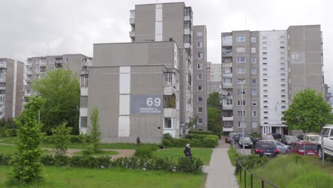 soviet planned district fabijoniskes, filming location of hbo chernobyl, in vilnius, lithuania