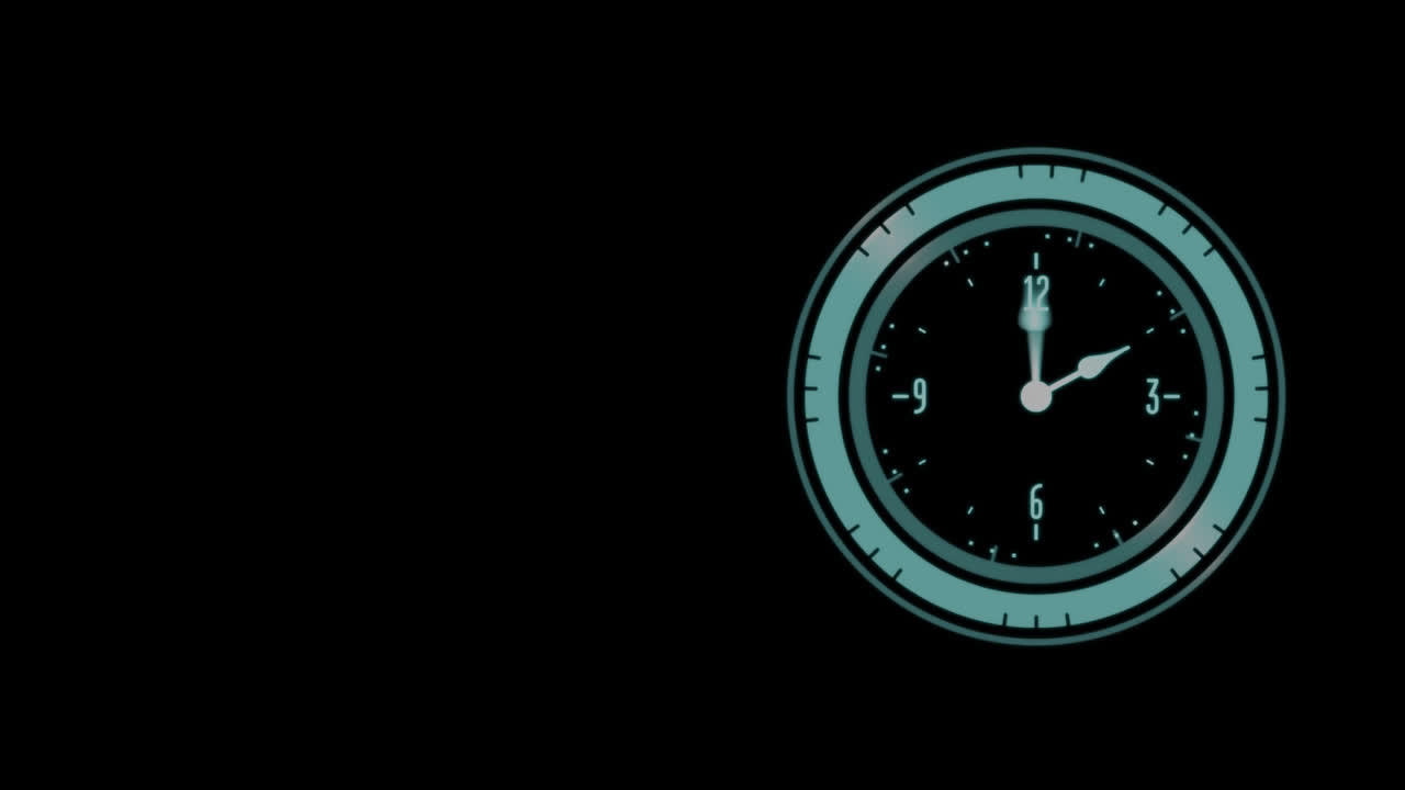 reloj moviéndose sobre fondo negro