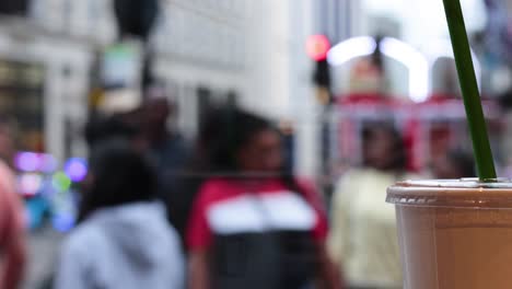 city street scene with drink