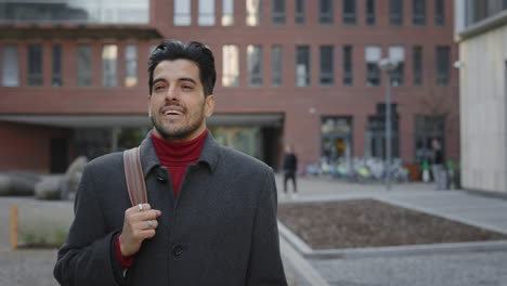 a man in a city