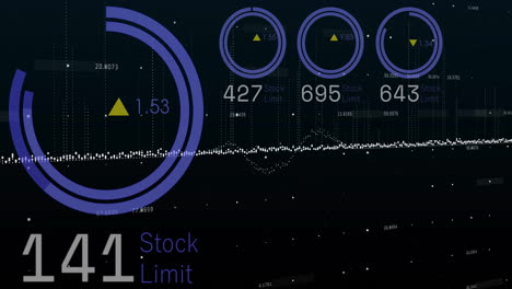 animation of data processing on black background