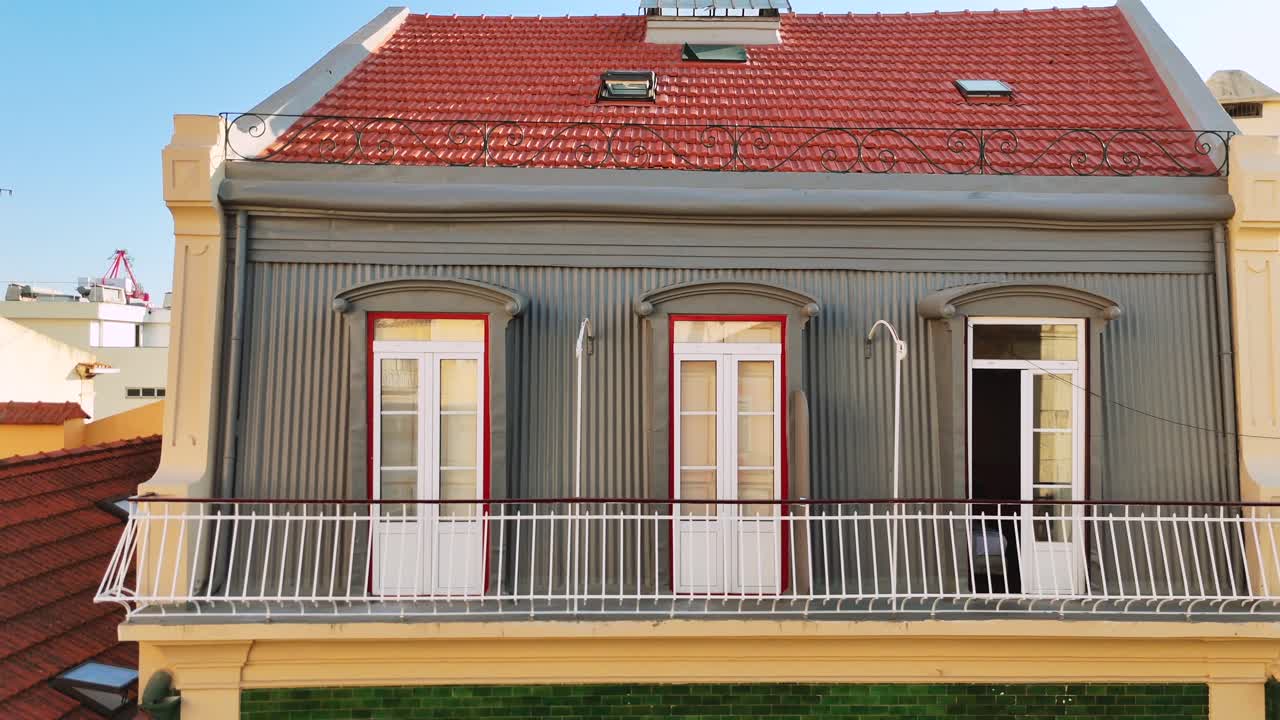 Building Facade with Balcony and Windows