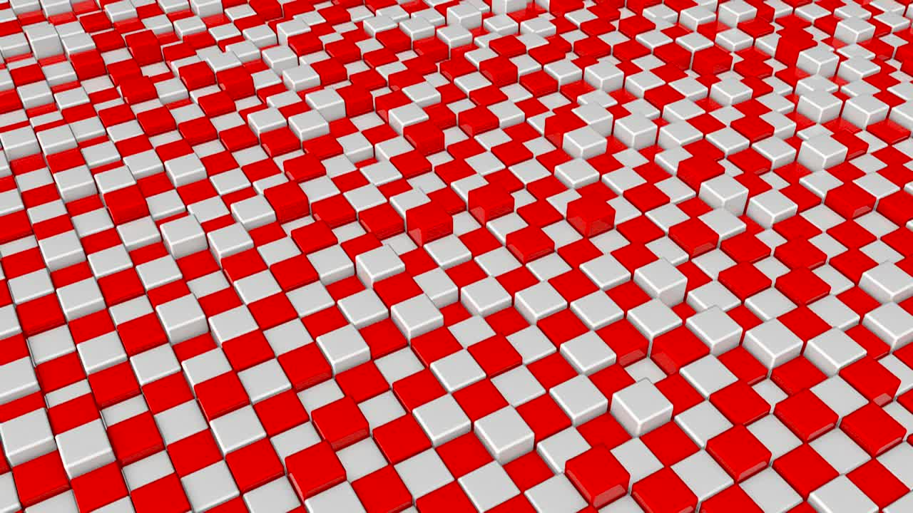 fondo abstracto con bloques de cuadrados rojos y blancos