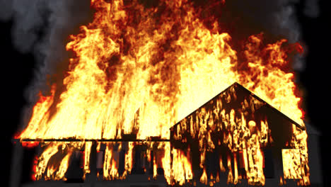 incendio en una casa.