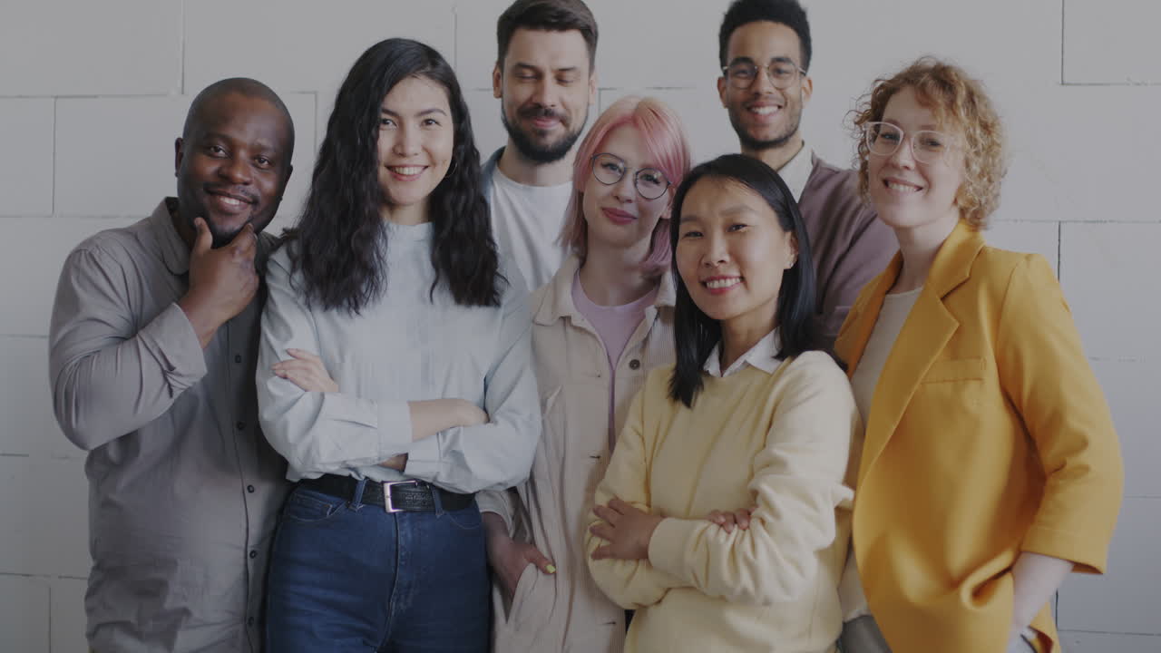 Diverse Group of People Smiling and Posing