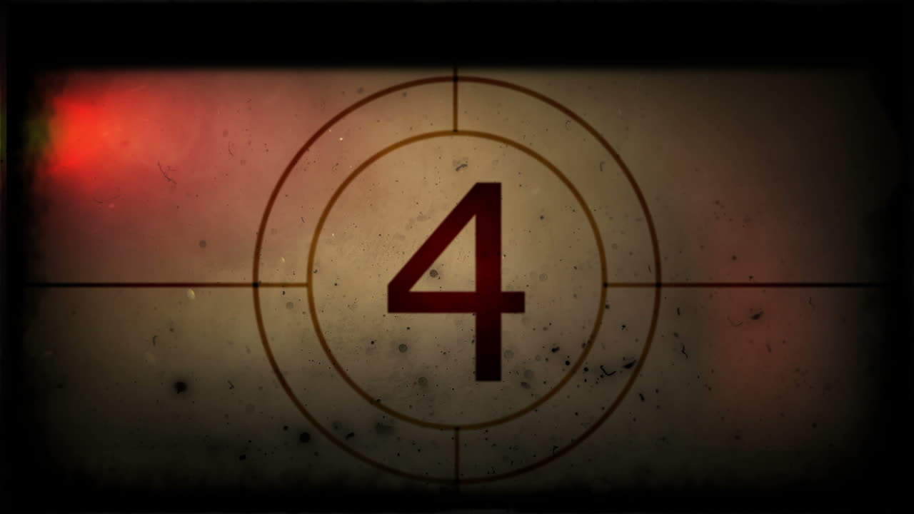 Retro film strip countdown