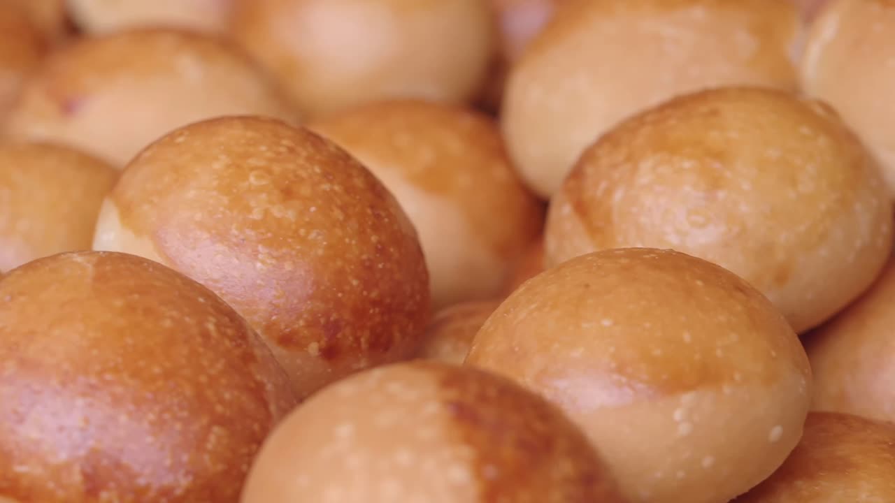 Close-up of a variety of freshly baked rolls