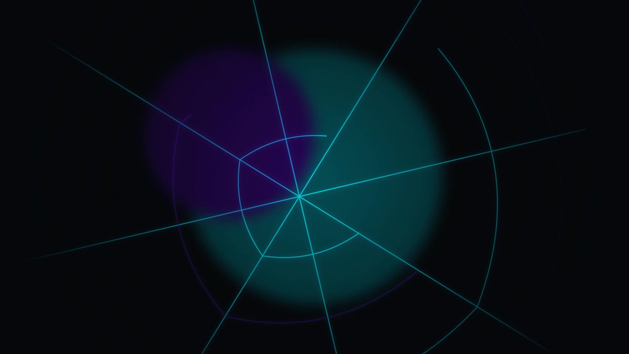 Abstract Digital Graphic Animation with Expanding Geometric Lines