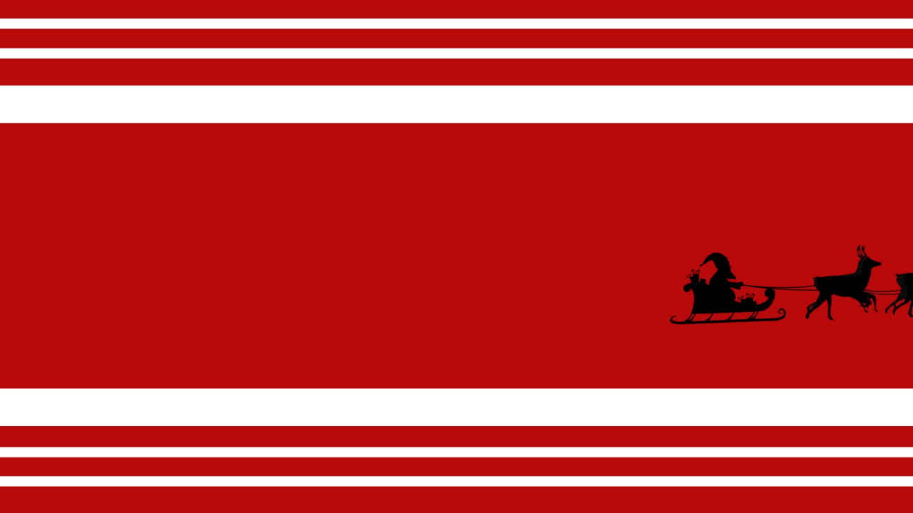 애니메이션 산타클로스가 빨간 줄무 ⁇  크리스마스 배경에 움직이는 사 ⁇ 과 함께  ⁇ 매를 타고