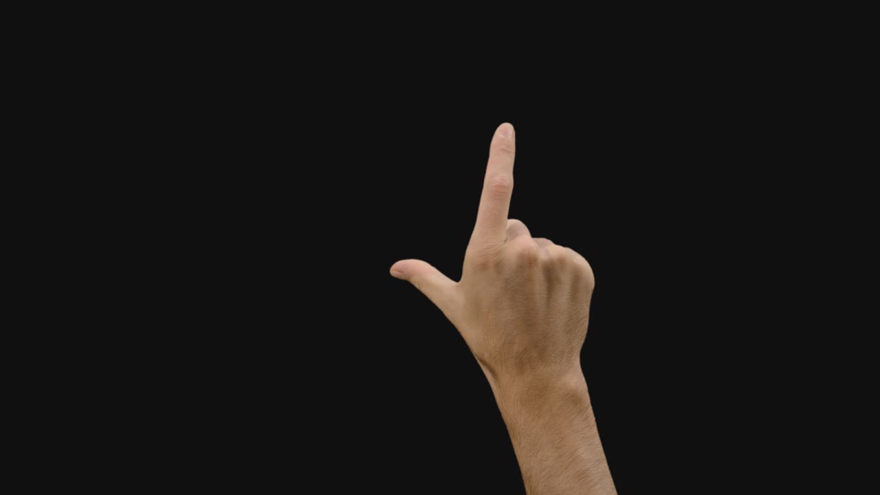 conjunto de 6 diferentes teclas pre-clasificadas tecla croma transparente dos dedos gestos de zoom rápido y lento en pantalla verde